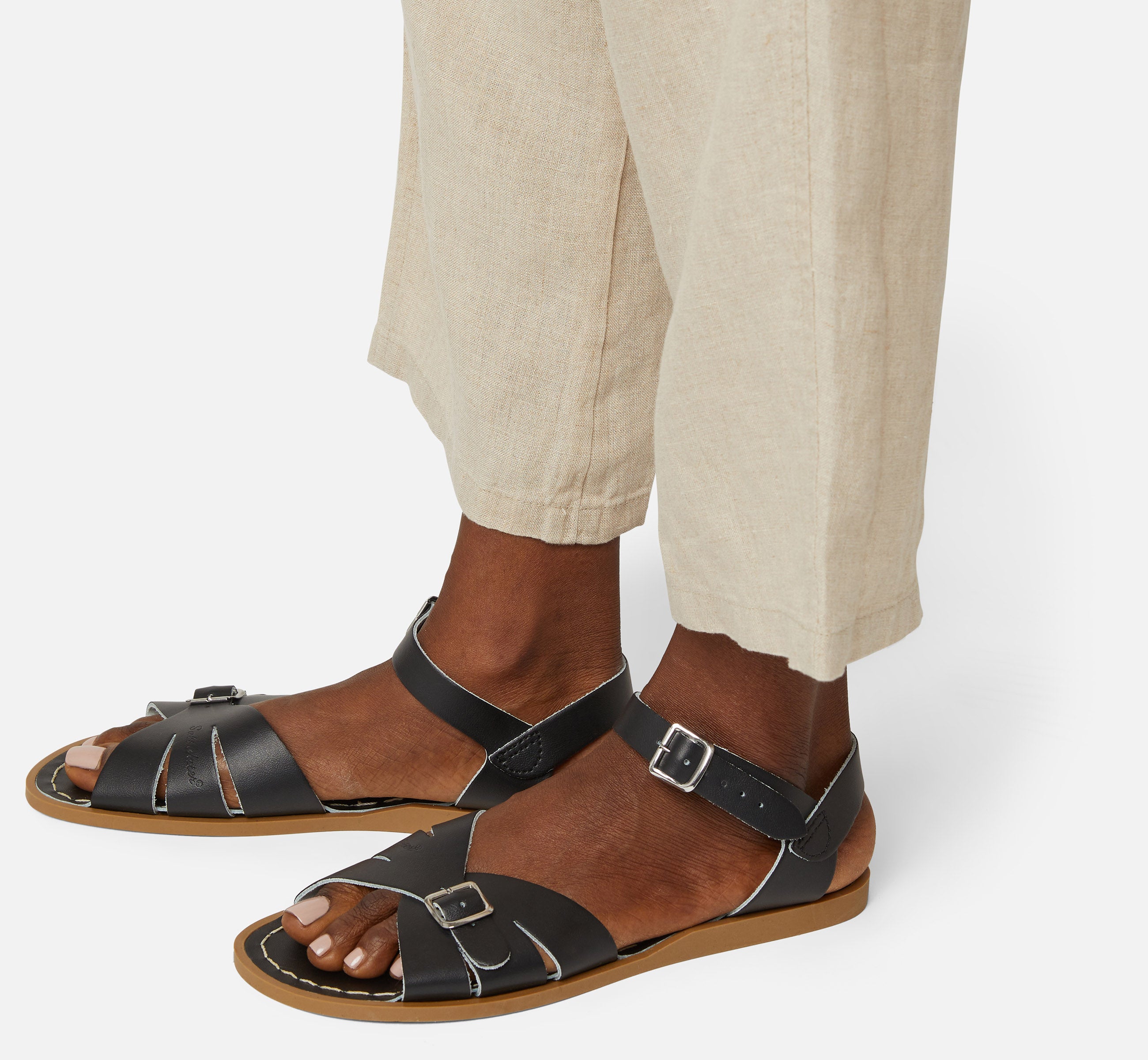 Classic Black Womens Sandal - Salt-Water Sandals UK