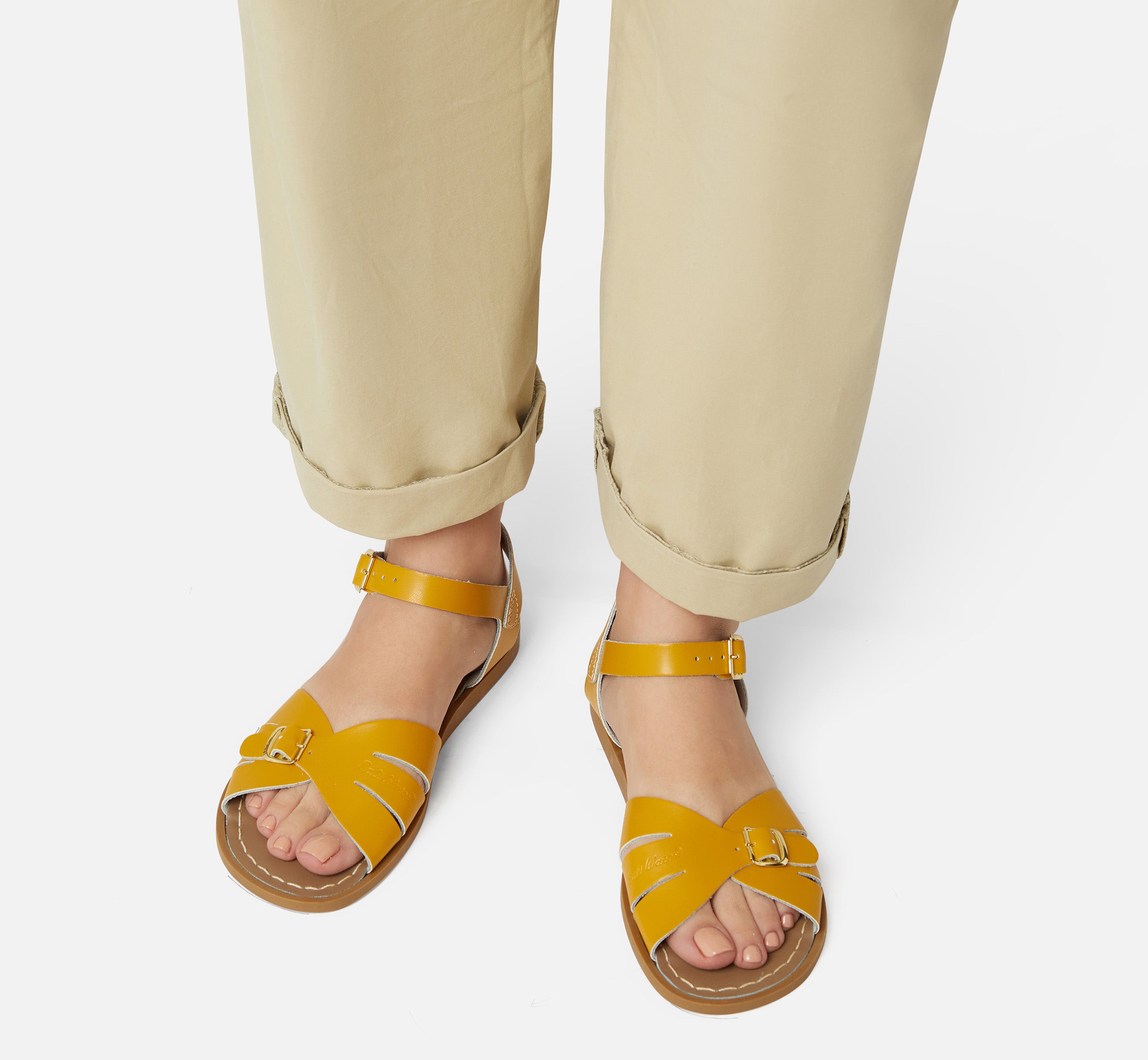 Classic Mustard Womens Sandal - Salt-Water Sandals UK