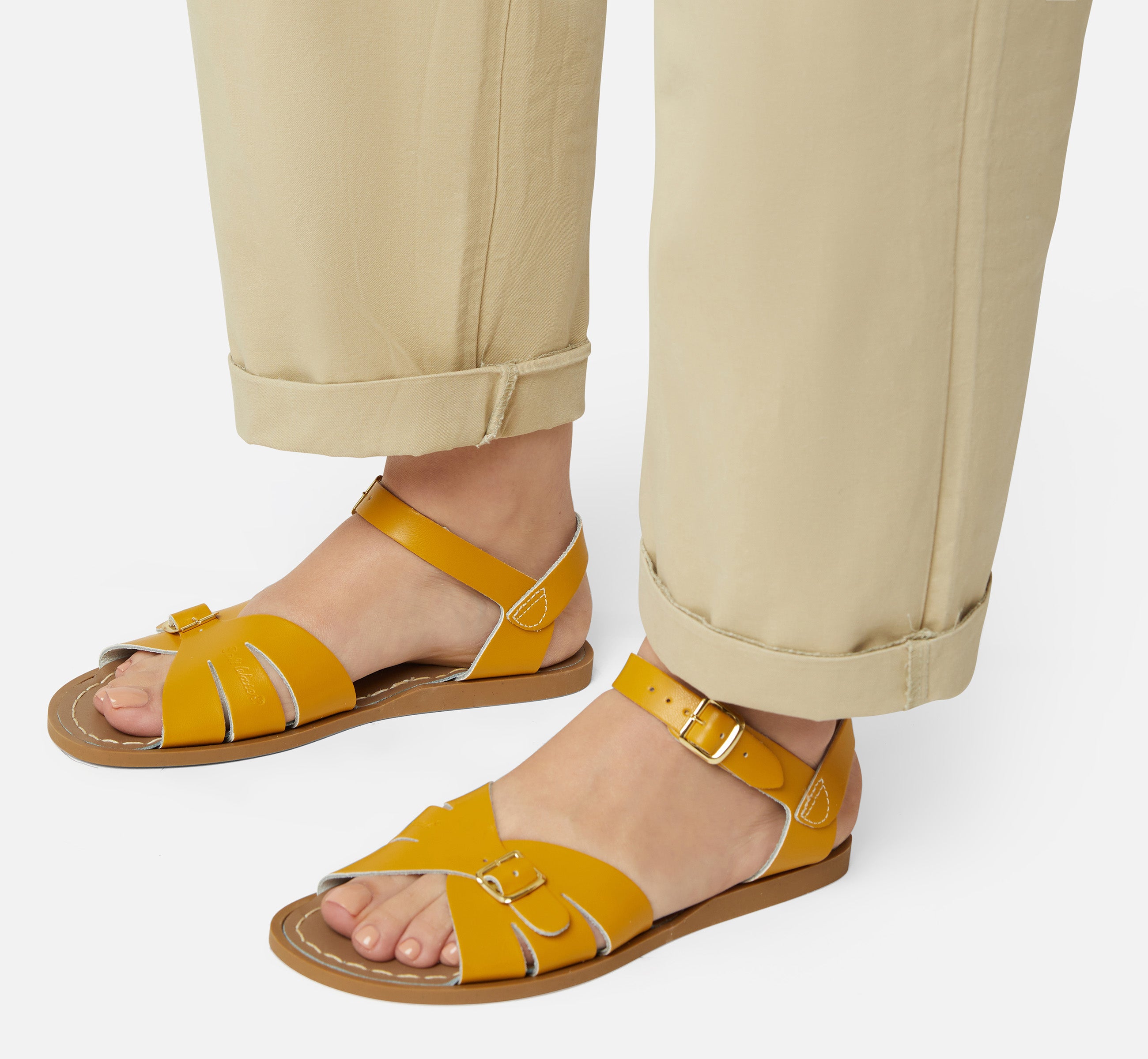 Classic Mustard Womens Sandal - Salt-Water Sandals UK