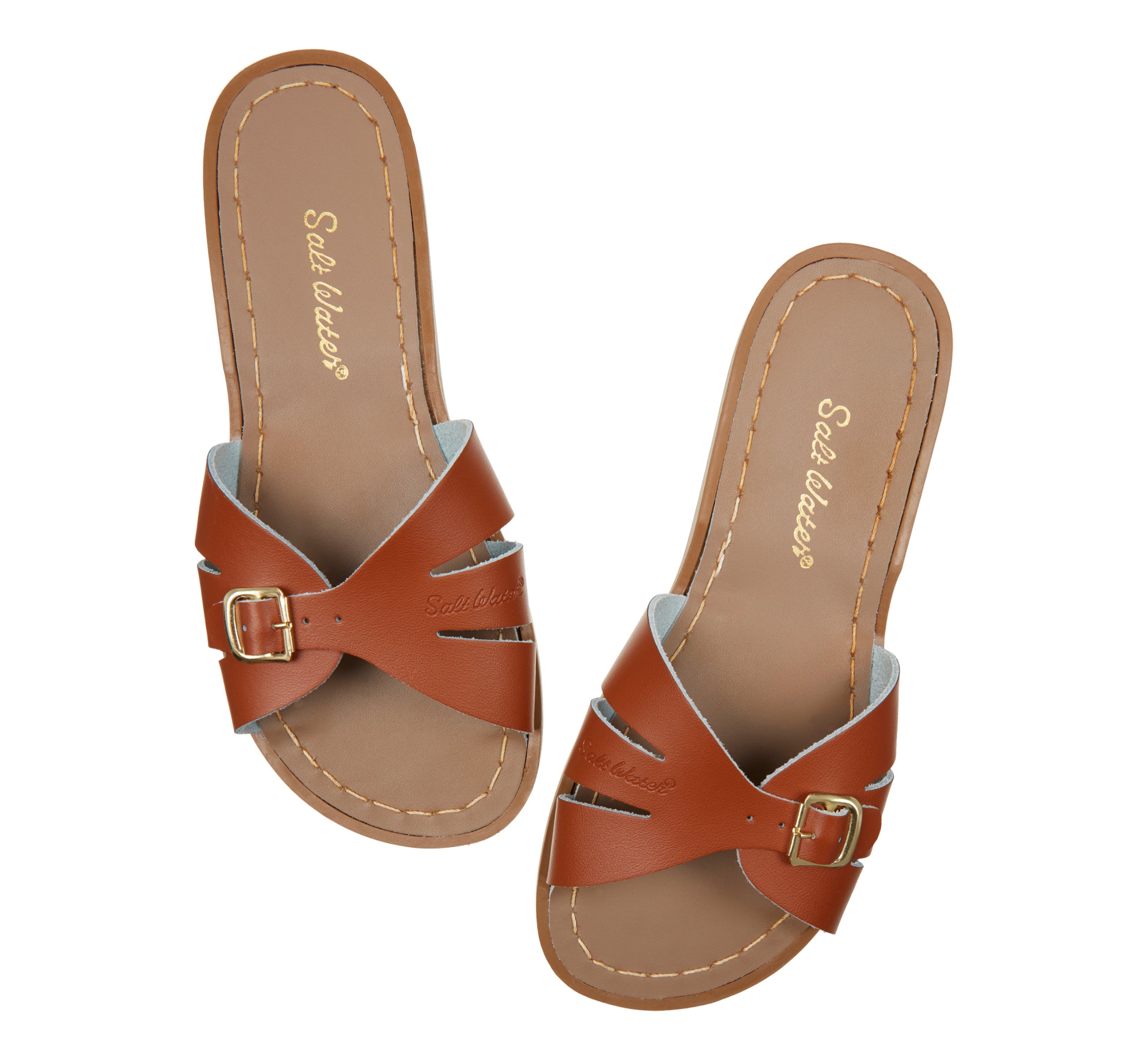 Classic Slide Tan Womens Sandal - Salt-Water Sandals UK