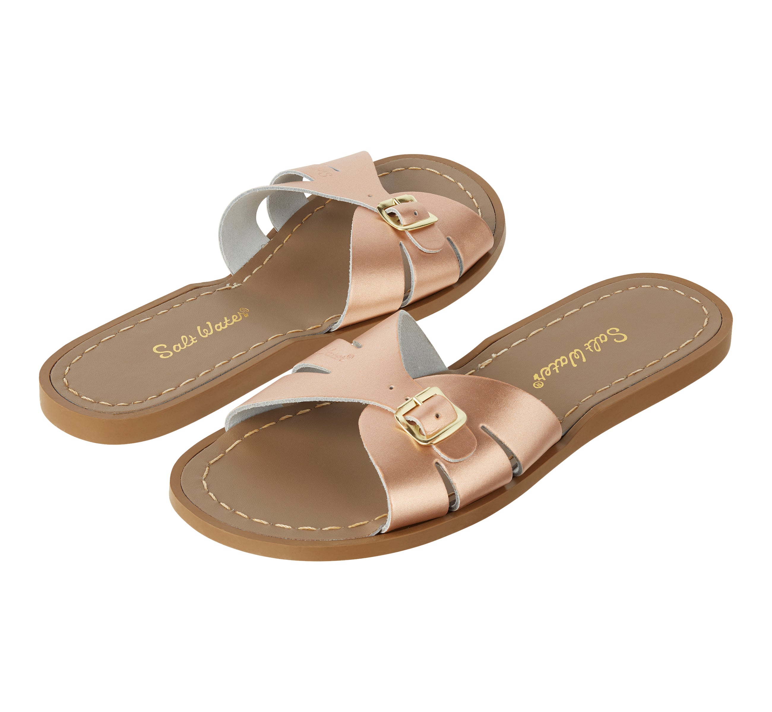 Classic Slide Rose Gold Womens Sandal - Salt-Water Sandals UK