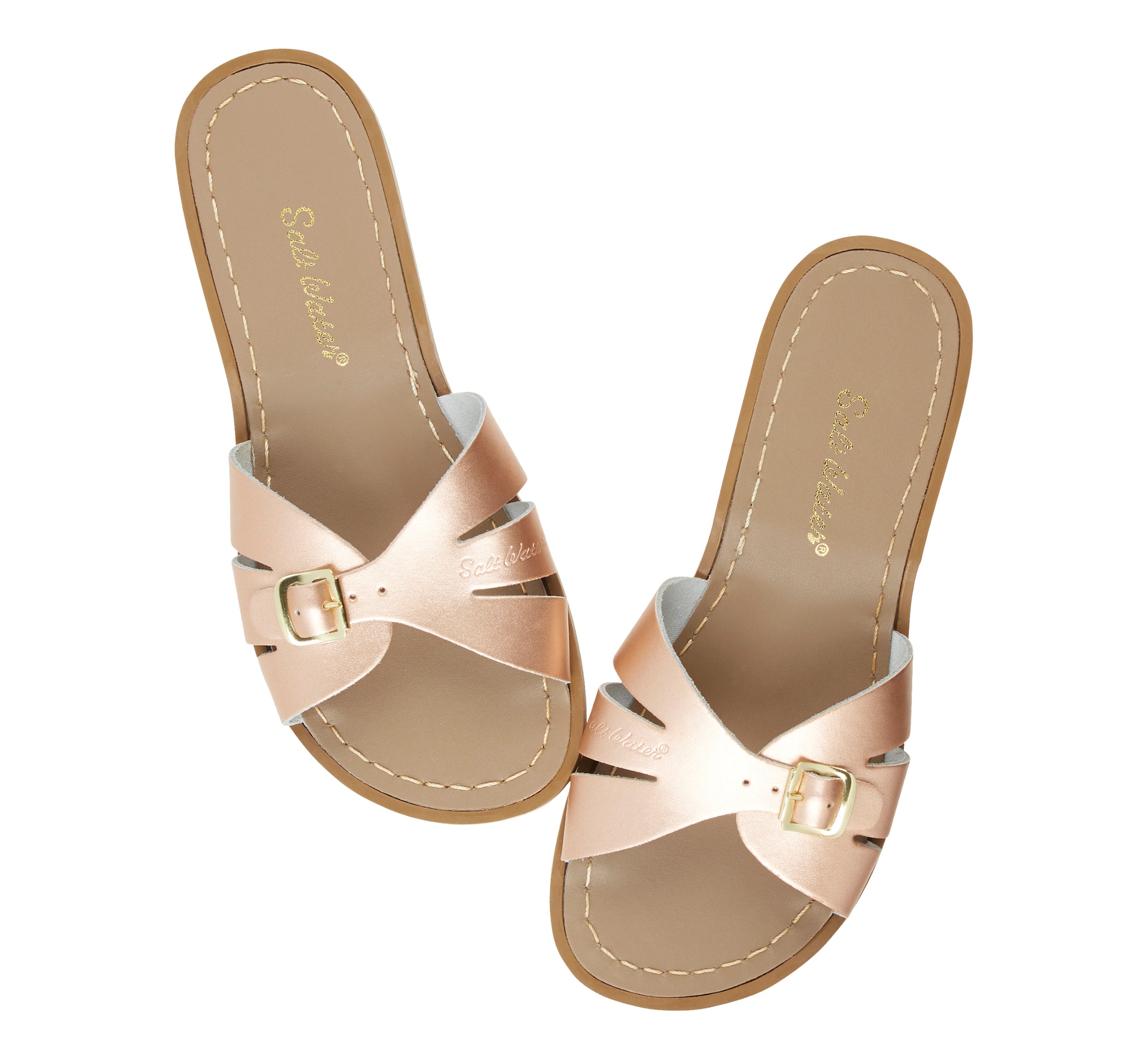 Classic Slide Rose Gold Womens Sandal - Salt-Water Sandals UK
