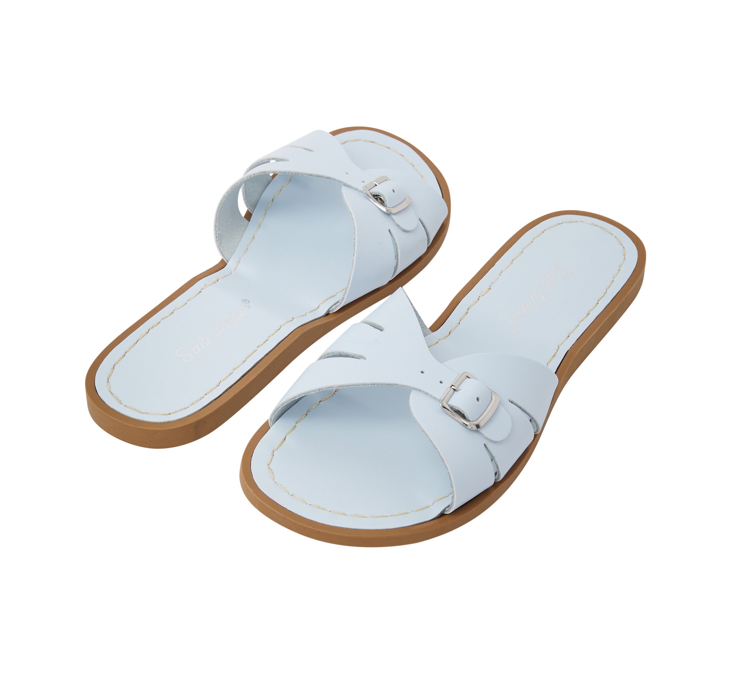 Classic Slide Light Blue Womens Sandal - Salt-Water Sandals UK