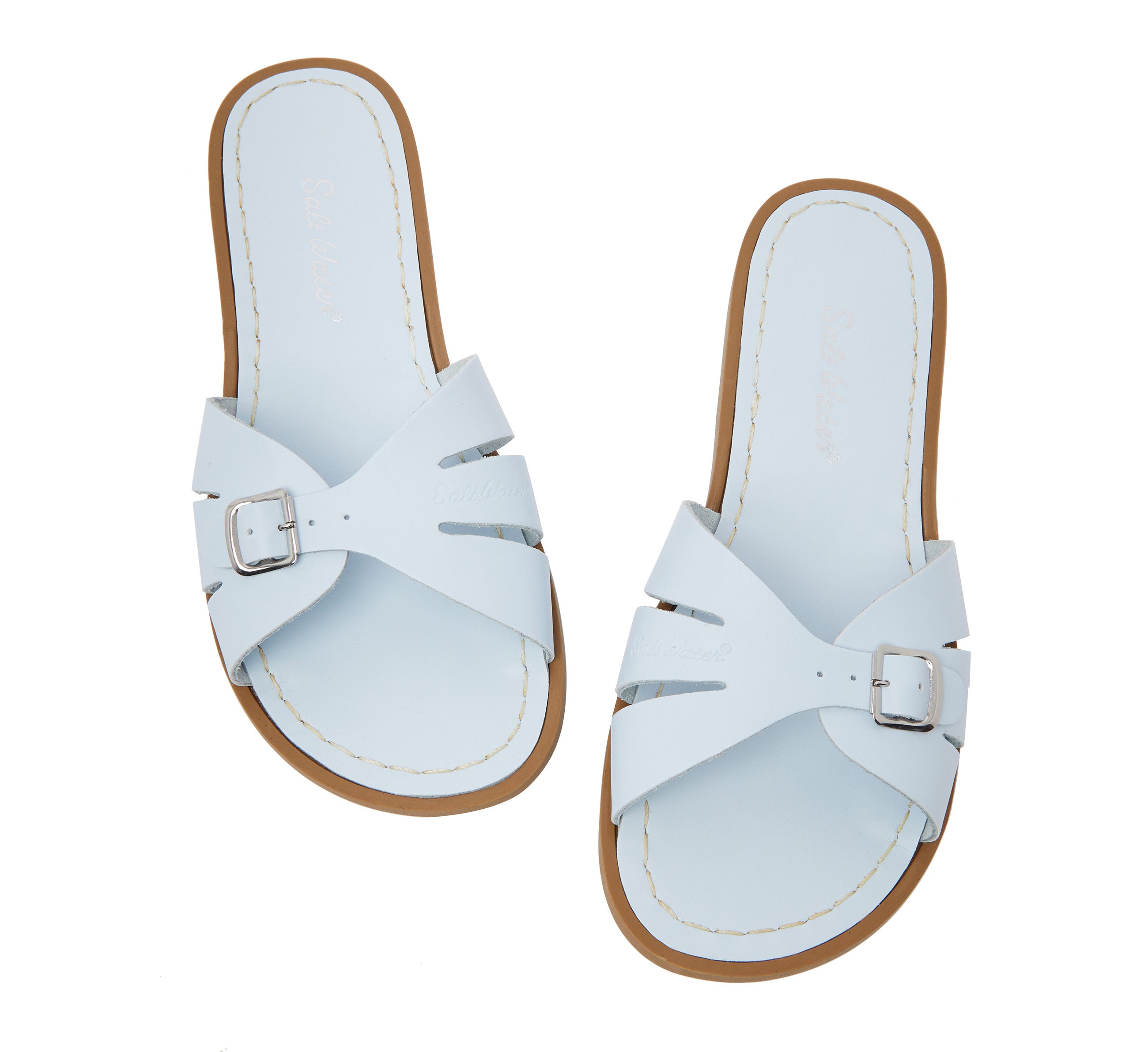 Classic Slide Light Blue Womens Sandal - Salt-Water Sandals UK