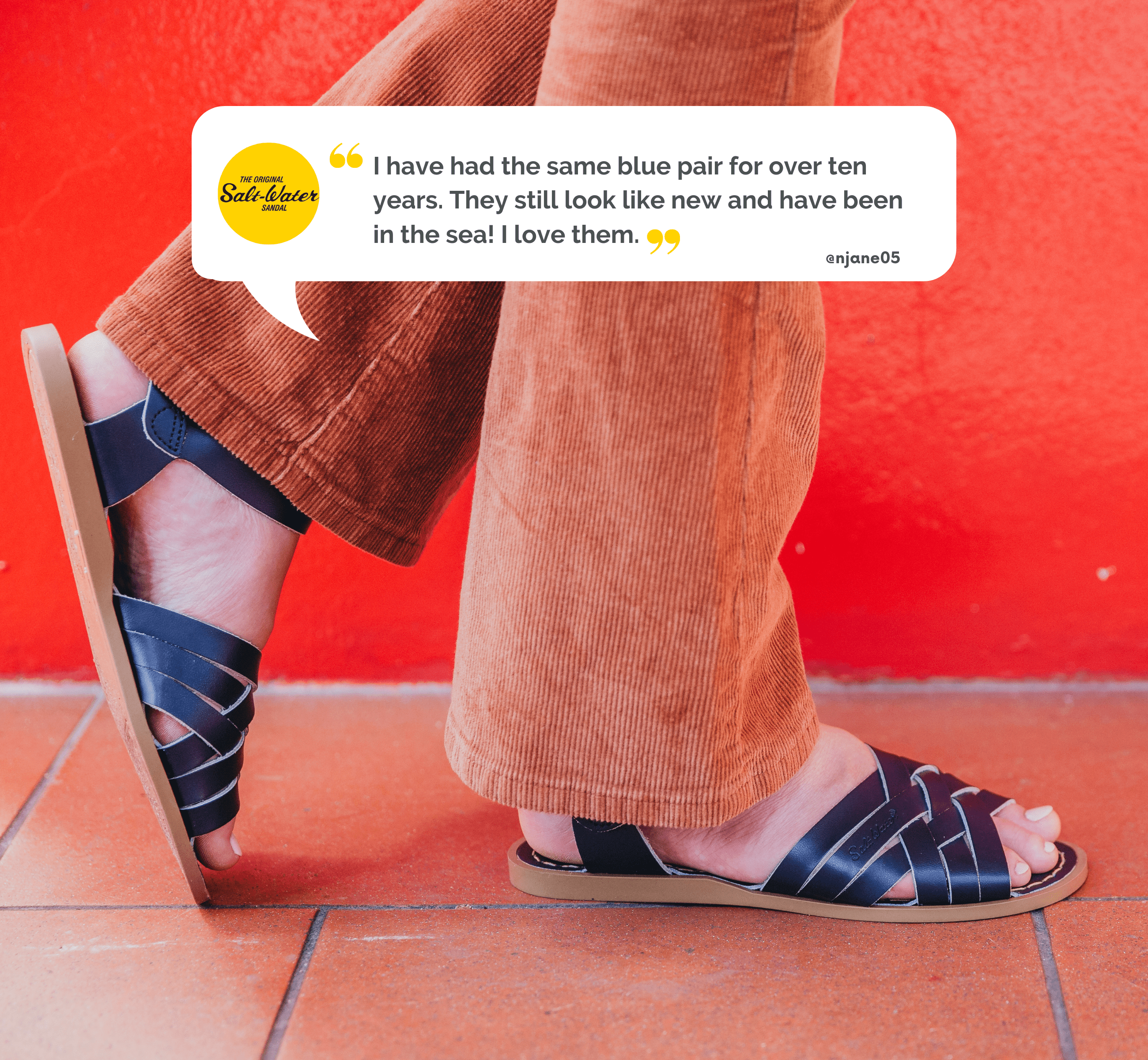 Retro Navy Womens Sandal - Salt-Water Sandals UK