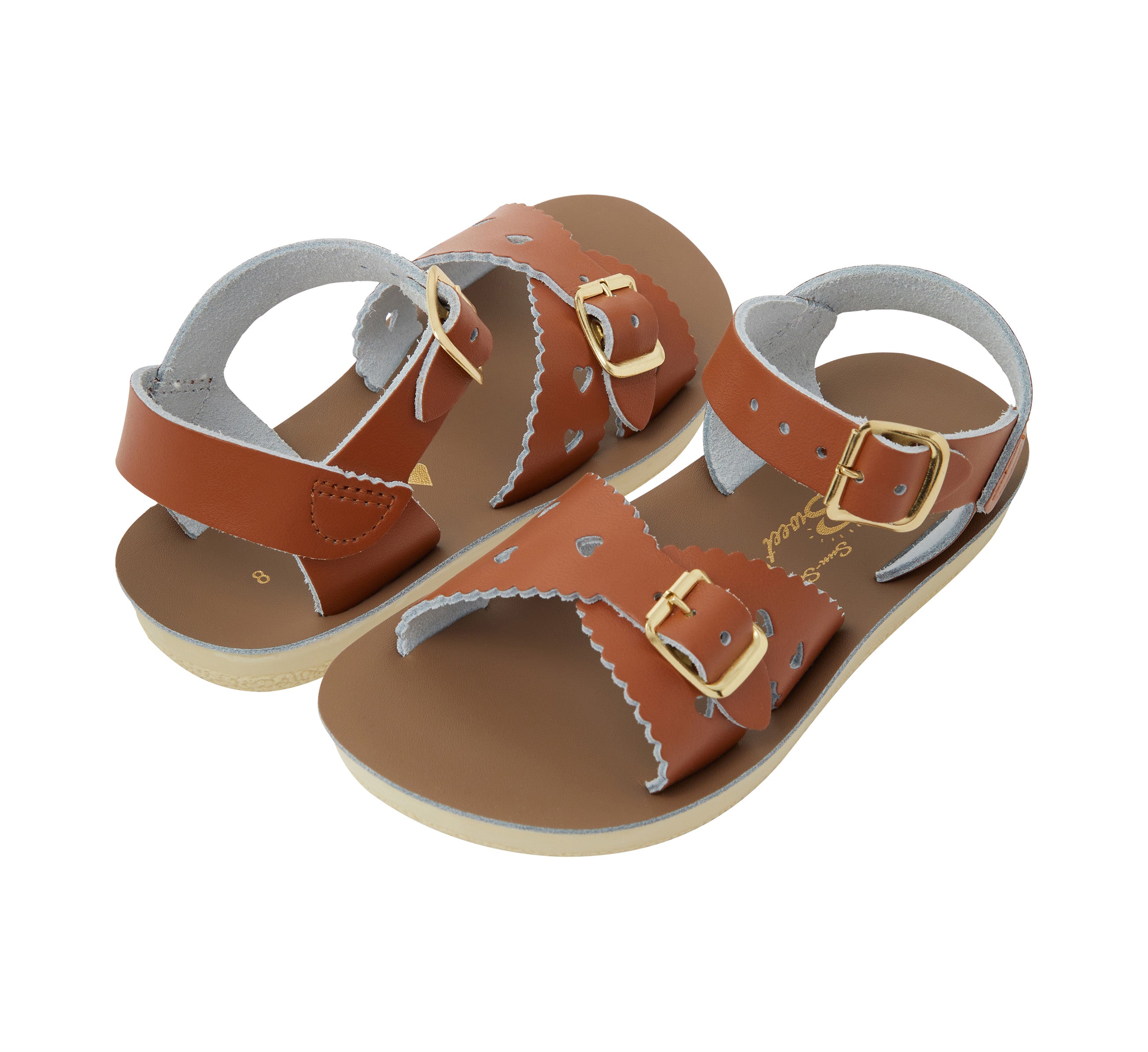 Sweetheart Tan Kids Sandal - Salt-Water Sandals UK