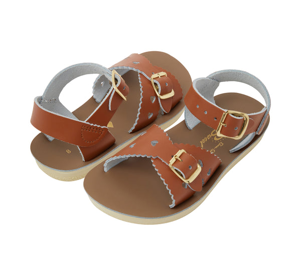 Sweetheart Tan Kids Sandal - Salt-Water Sandals Shop UK