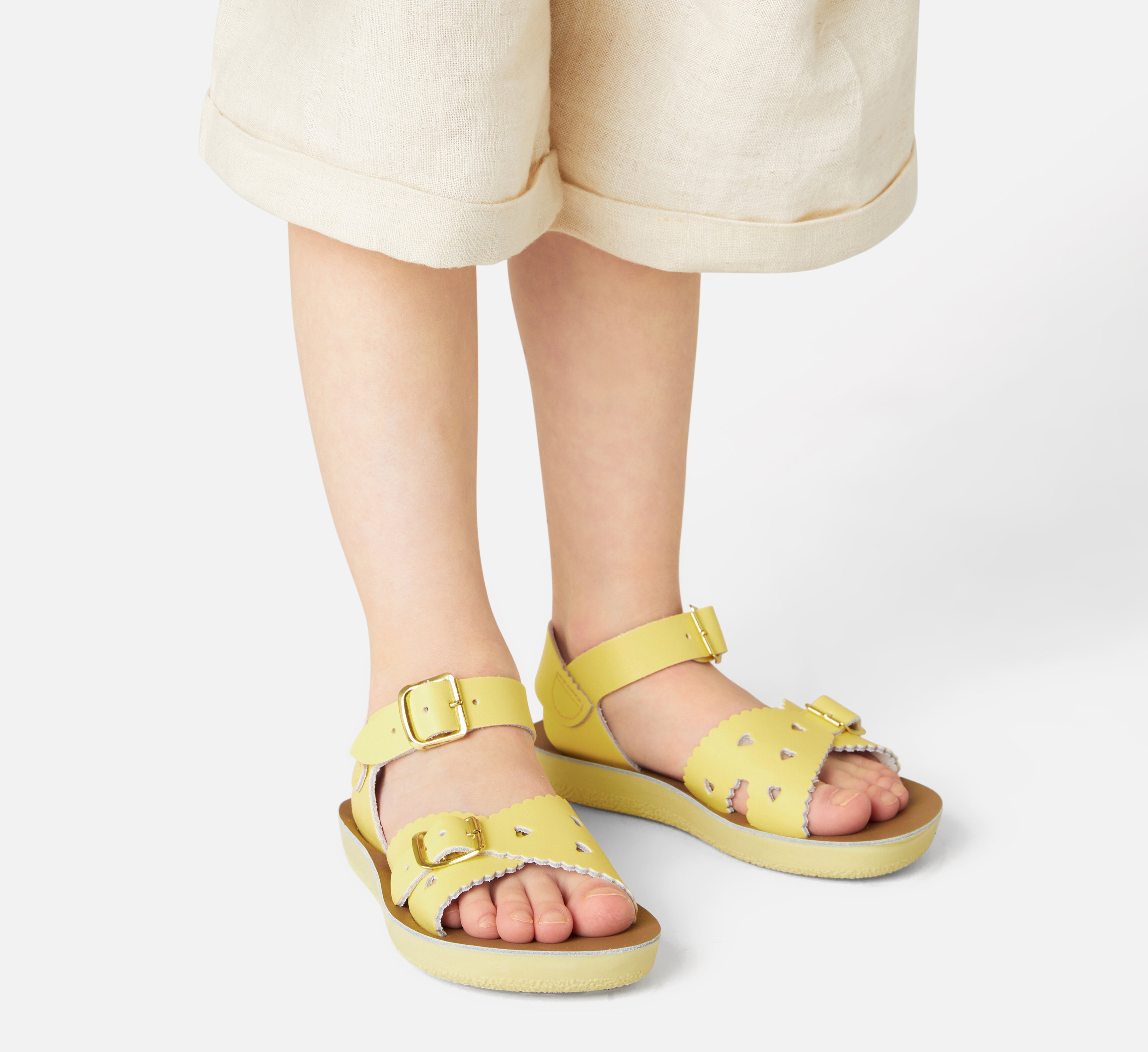 Sweetheart Butter Yellow Kids Sandal - Salt-Water Sandals UK