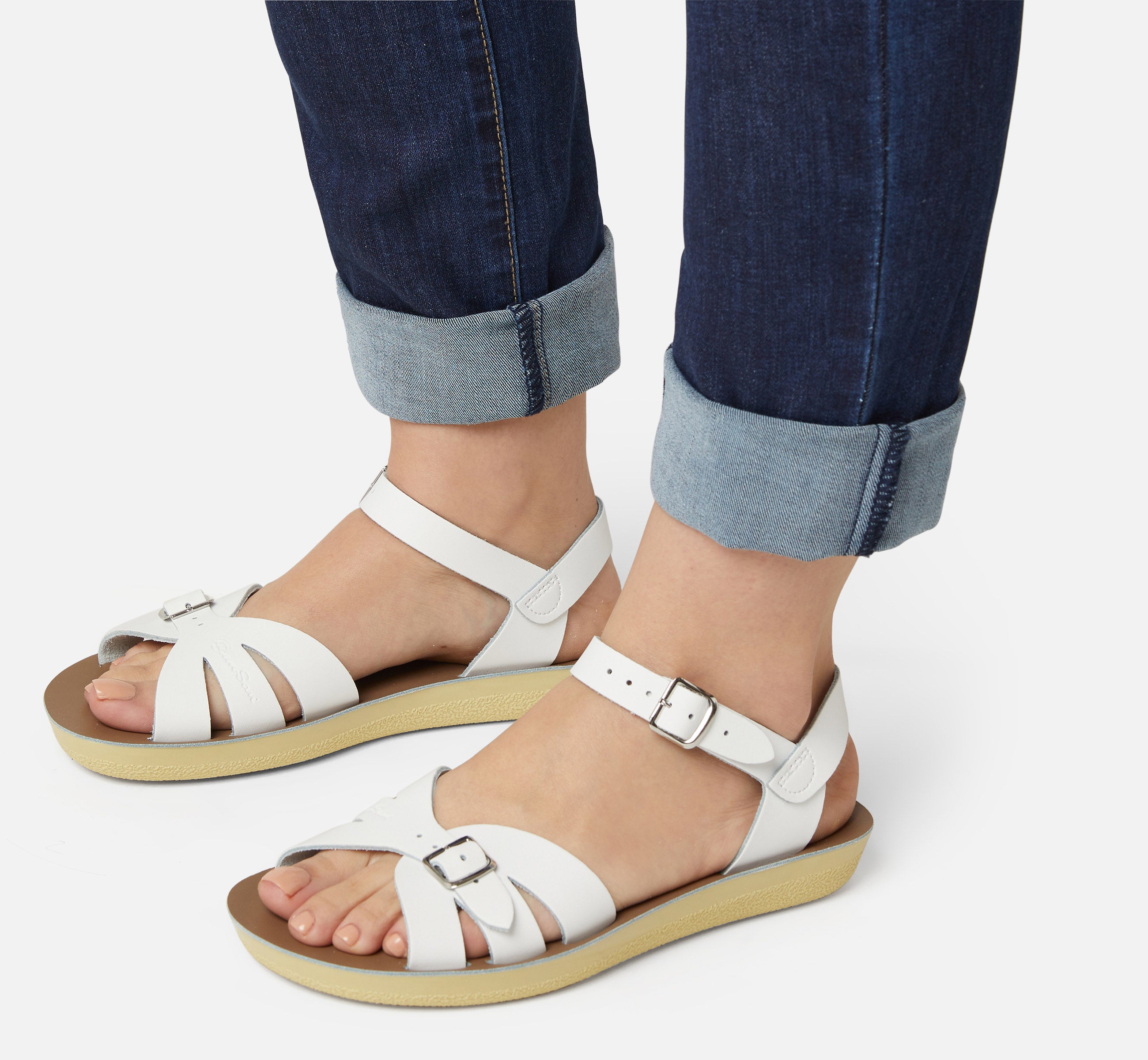 Boardwalk White Womens Sandal - Salt-Water Sandals UK
