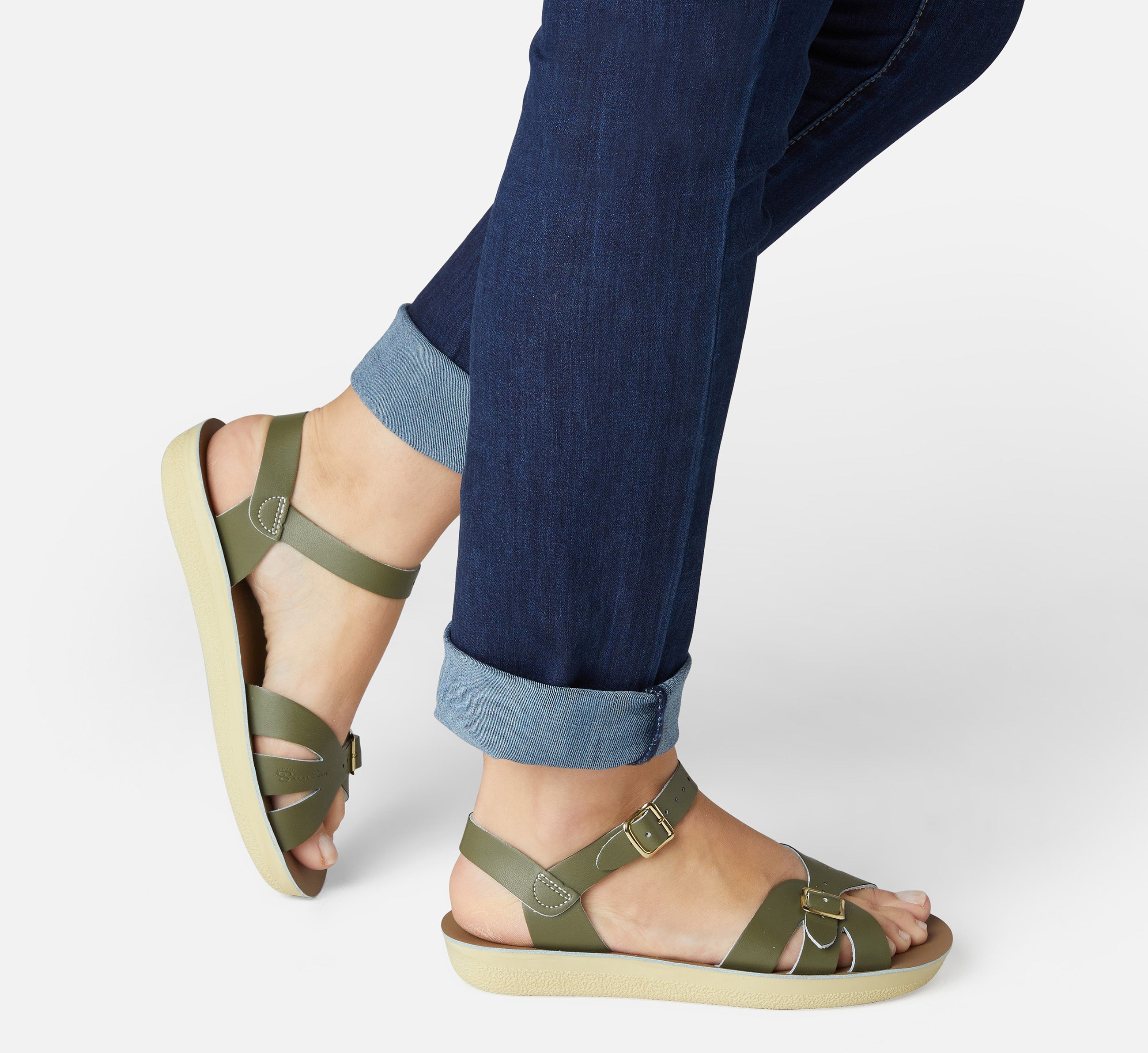 Boardwalk Olive Womens Sandal - Salt-Water Sandals UK