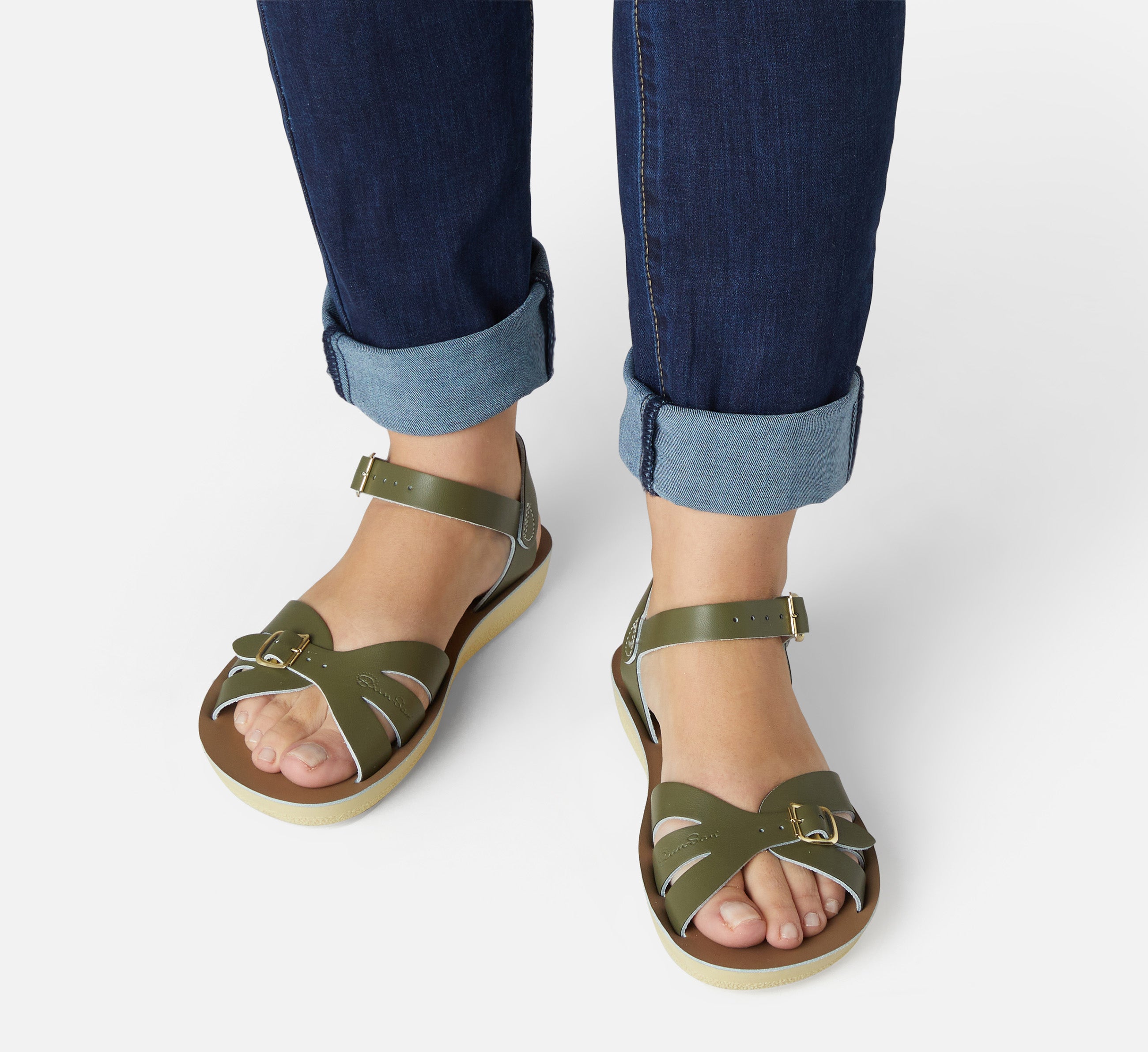 Boardwalk Olive Womens Sandal - Salt-Water Sandals UK