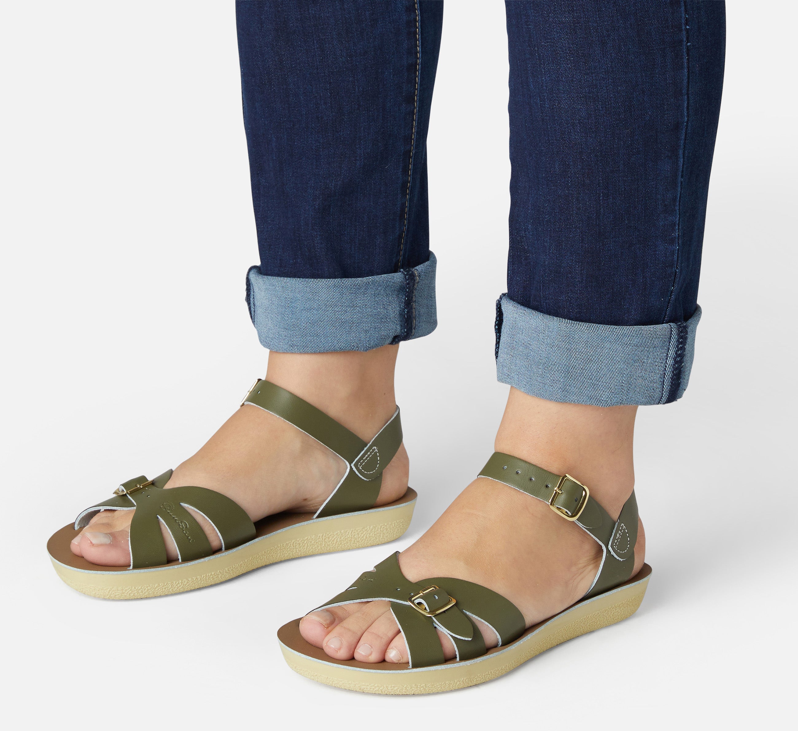 Boardwalk Olive Womens Sandal - Salt-Water Sandals UK