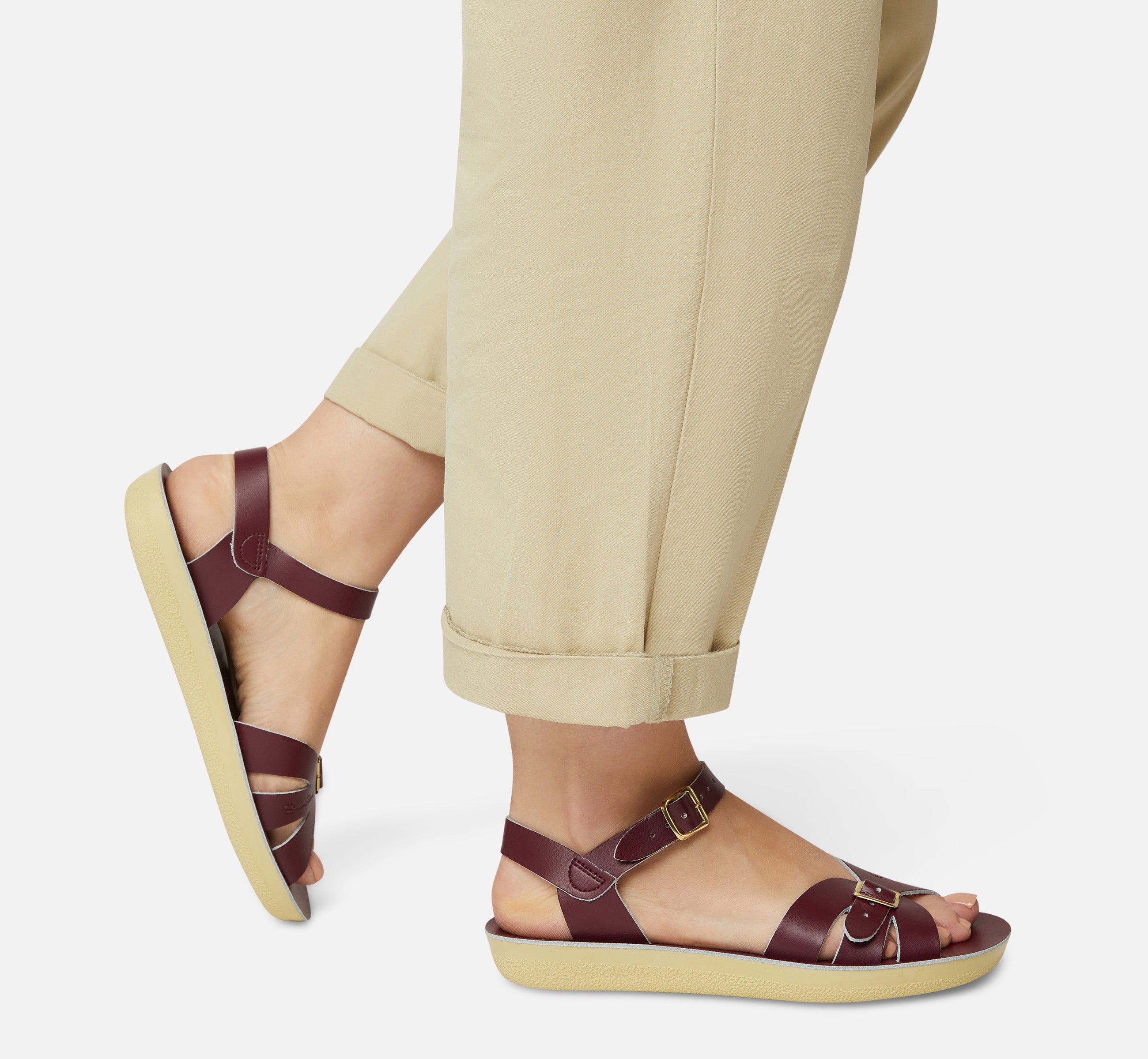 Boardwalk Claret Womens Sandal - Salt-Water Sandals UK