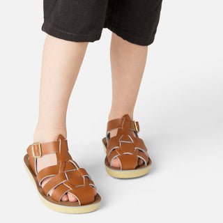 Shark Fisherman Tan Kids Sandal - All Kids Sandals - Salt-Water Sandals UK