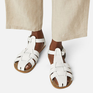 Fisherman Shark Original White Womens Sandal - Women's Fisherman Shark Original Sandals - Salt-Water Sandals UK