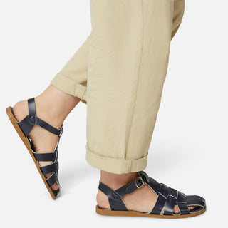 Fisherman Shark Original Navy Womens Sandal - Women's Blue and Navy Sandals - Salt-Water Sandals UK