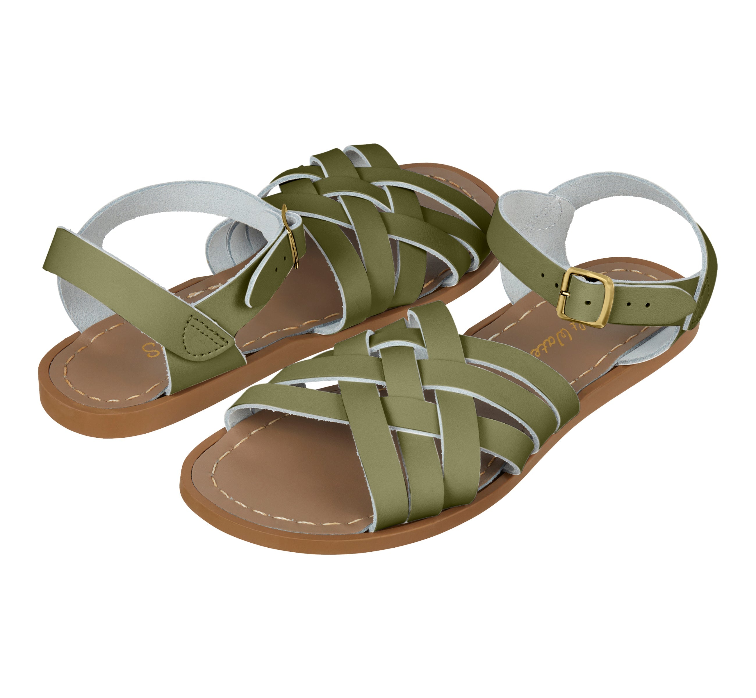 Retro Olive Womens Sandal - Salt-Water Sandals UK