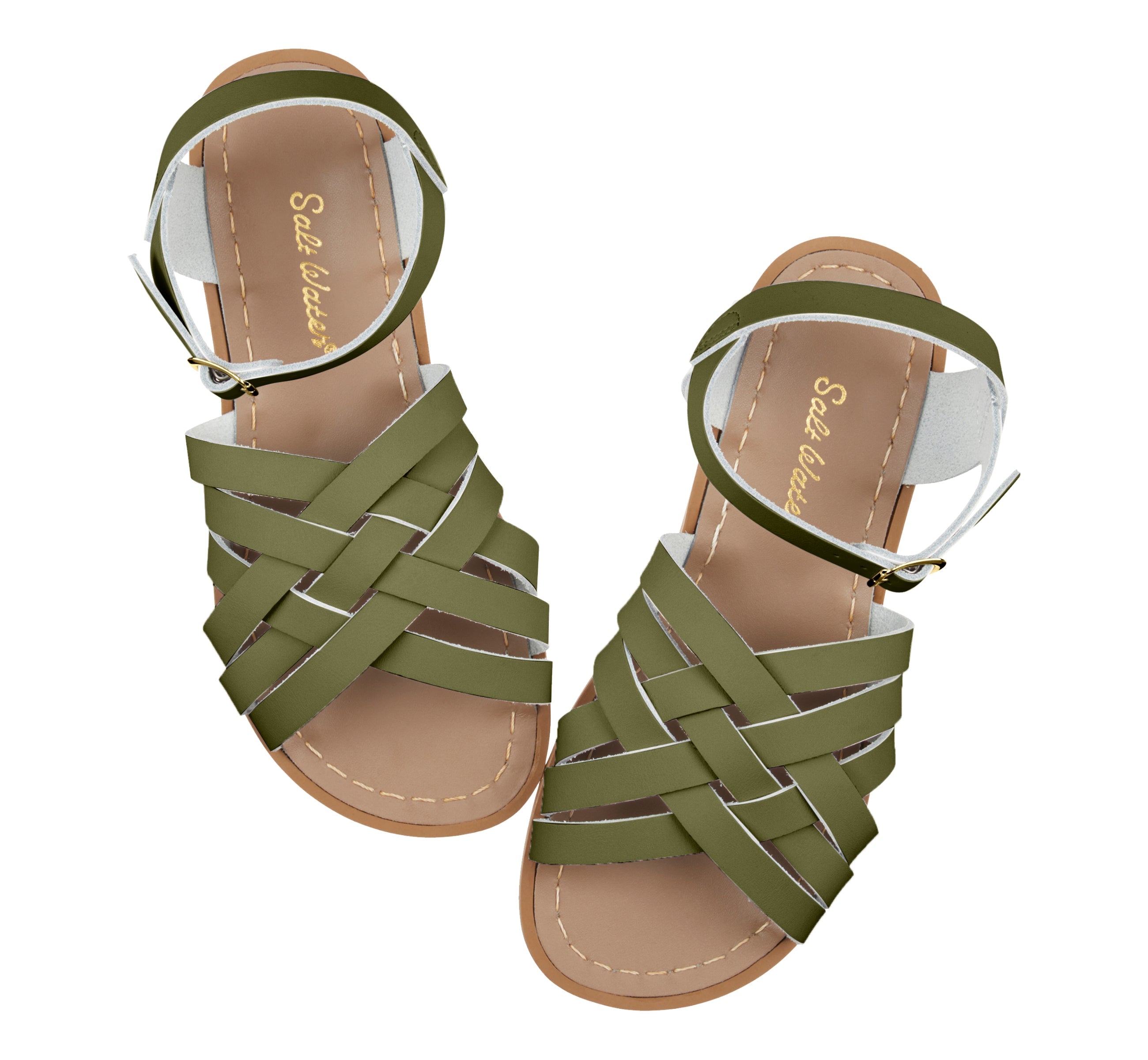 Retro Olive Womens Sandal - Salt-Water Sandals UK