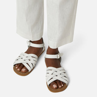 Retro White Womens Sandal