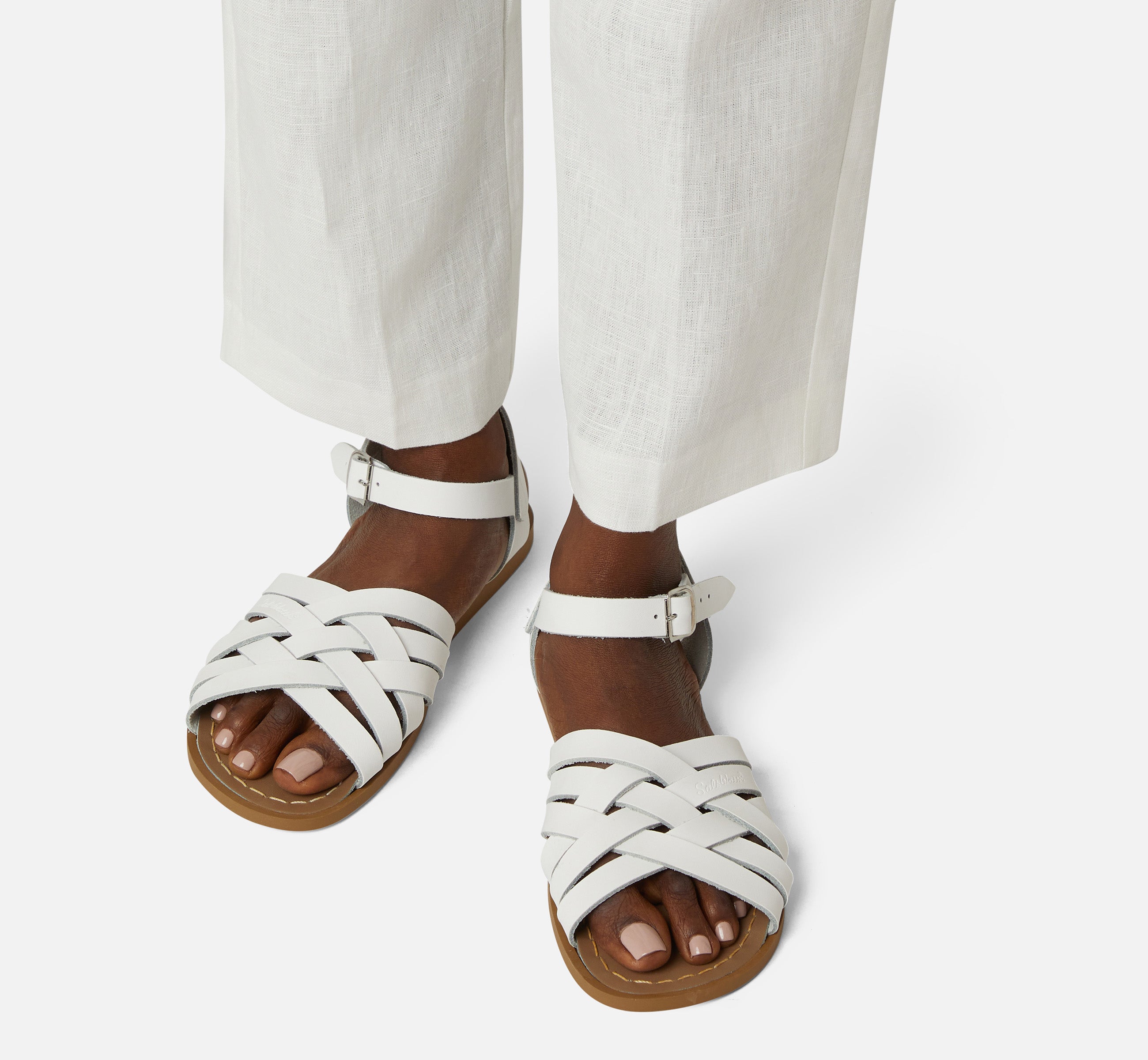 Retro White Womens Sandal - Salt-Water Sandals UK