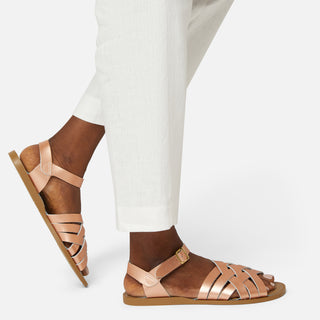 Retro Rose Gold Womens Sandal - Salt-Water Sandals UK