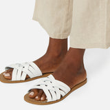 Retro Slide White Womens Sandal - Women's Slider Sandals - Salt-Water Sandals UK