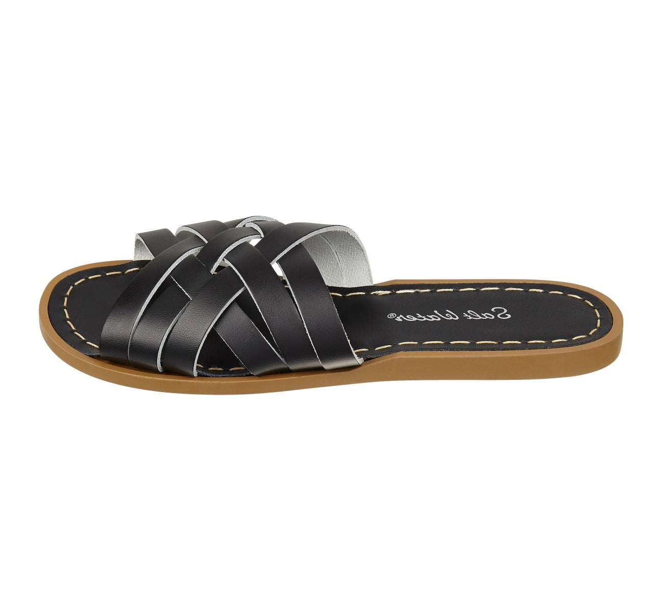 Retro Slide Black Womens Sandal - Salt-Water Sandals UK