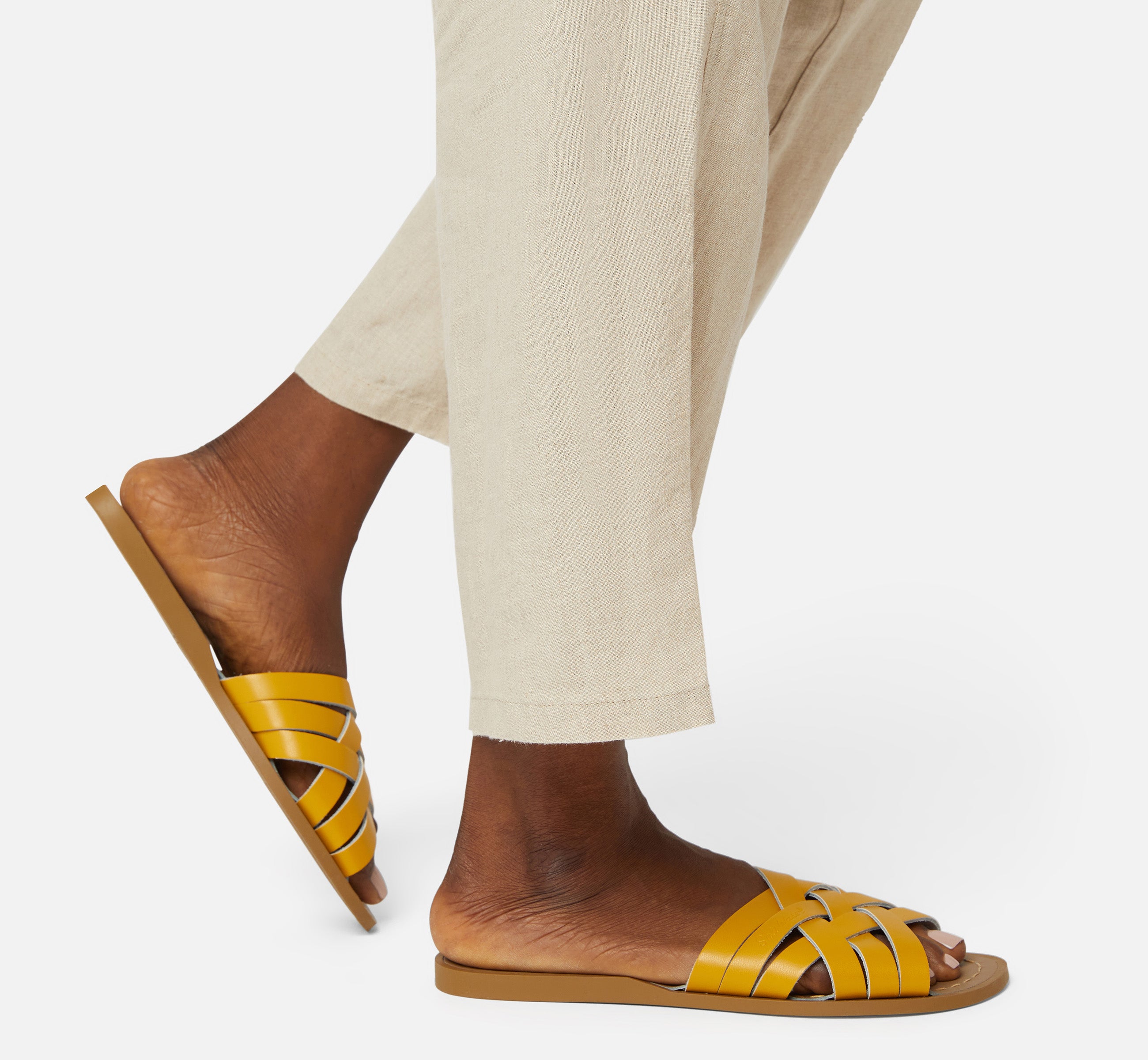 Retro Slide Mustard Womens Sandal