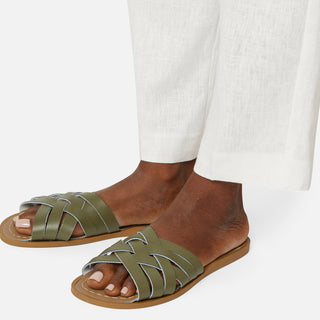 Retro Slide Olive Womens Sandal - Women's Slider Sandals - Salt-Water Sandals UK
