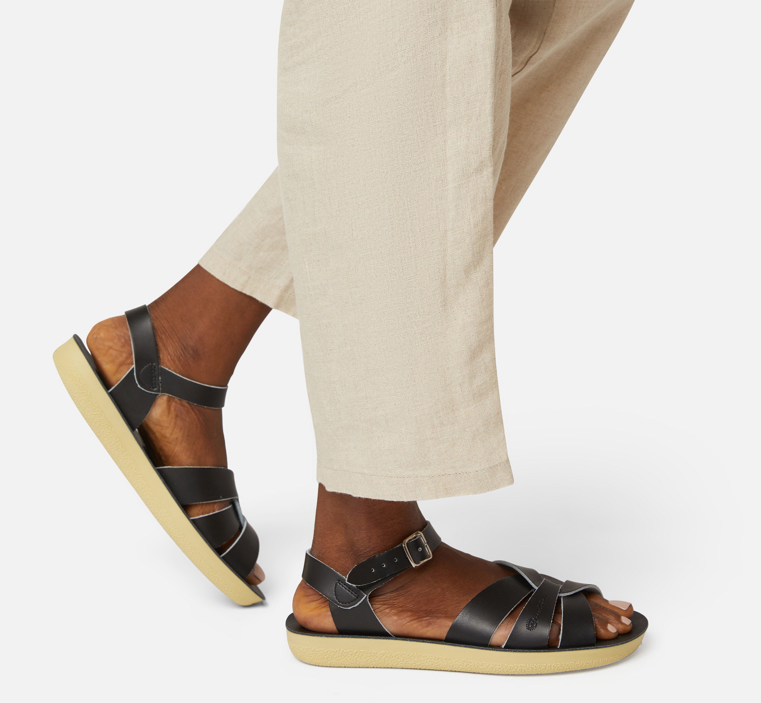Swimmer Black Womens Sandal - Salt-Water Sandals UK