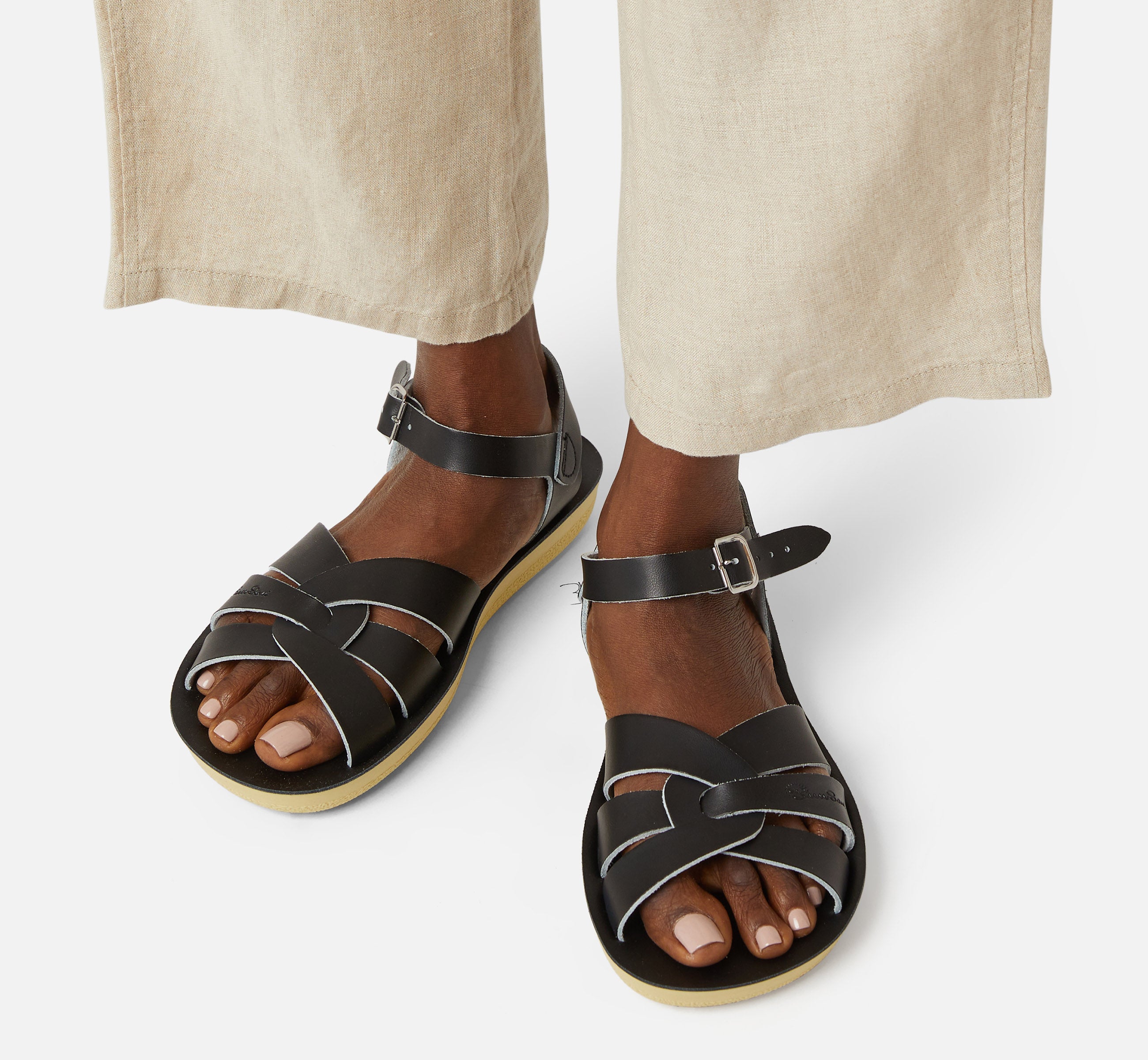 Swimmer Black Womens Sandal - Salt-Water Sandals UK