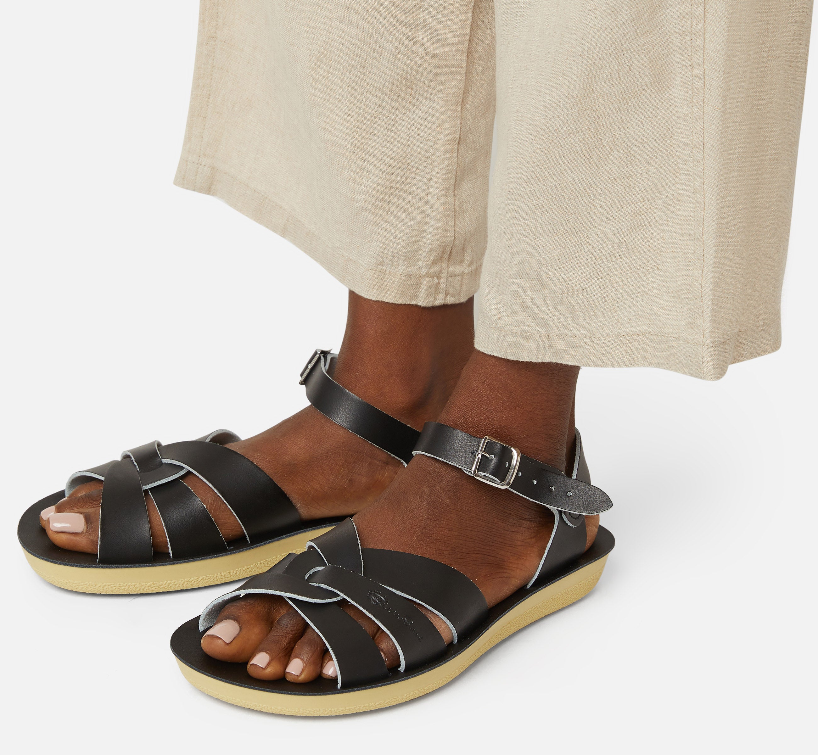 Swimmer Black Womens Sandal - Salt-Water Sandals UK