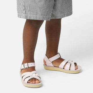 Swimmer Shiny Pink Kids Sandal - Kids Narrow Fit Sandals - Salt-Water Sandals UK