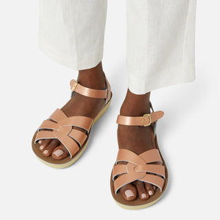 Swimmer Rose Gold Womens Sandal - Women's Ankle Strap Sandals - Salt-Water Sandals UK