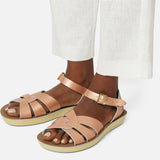 Swimmer Rose Gold Womens Sandal - Women's Ankle Strap Sandals - Salt-Water Sandals UK