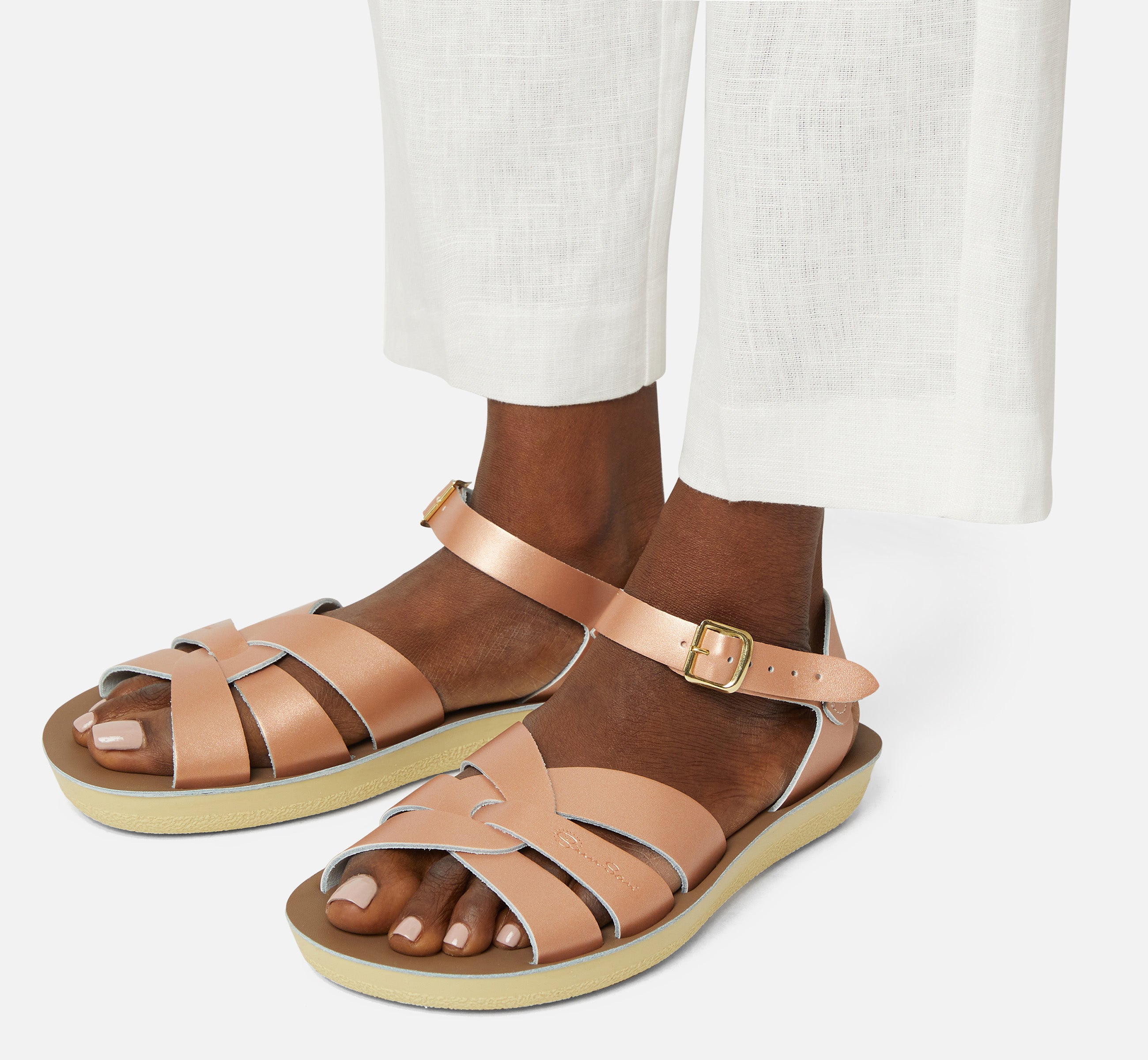 Swimmer Rose Gold Womens Sandal