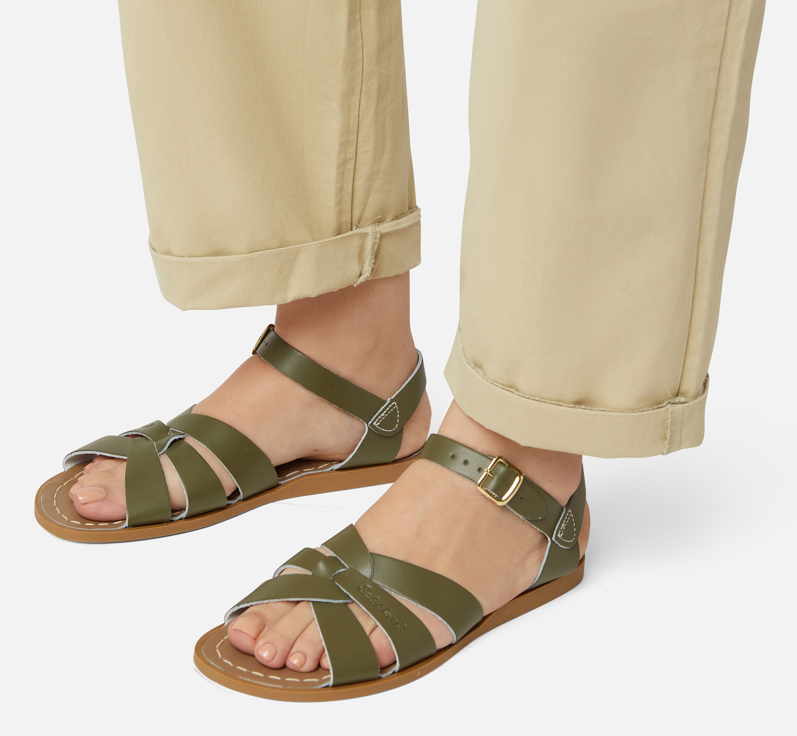 Flat Leather Original Salt Water Sandals for Women