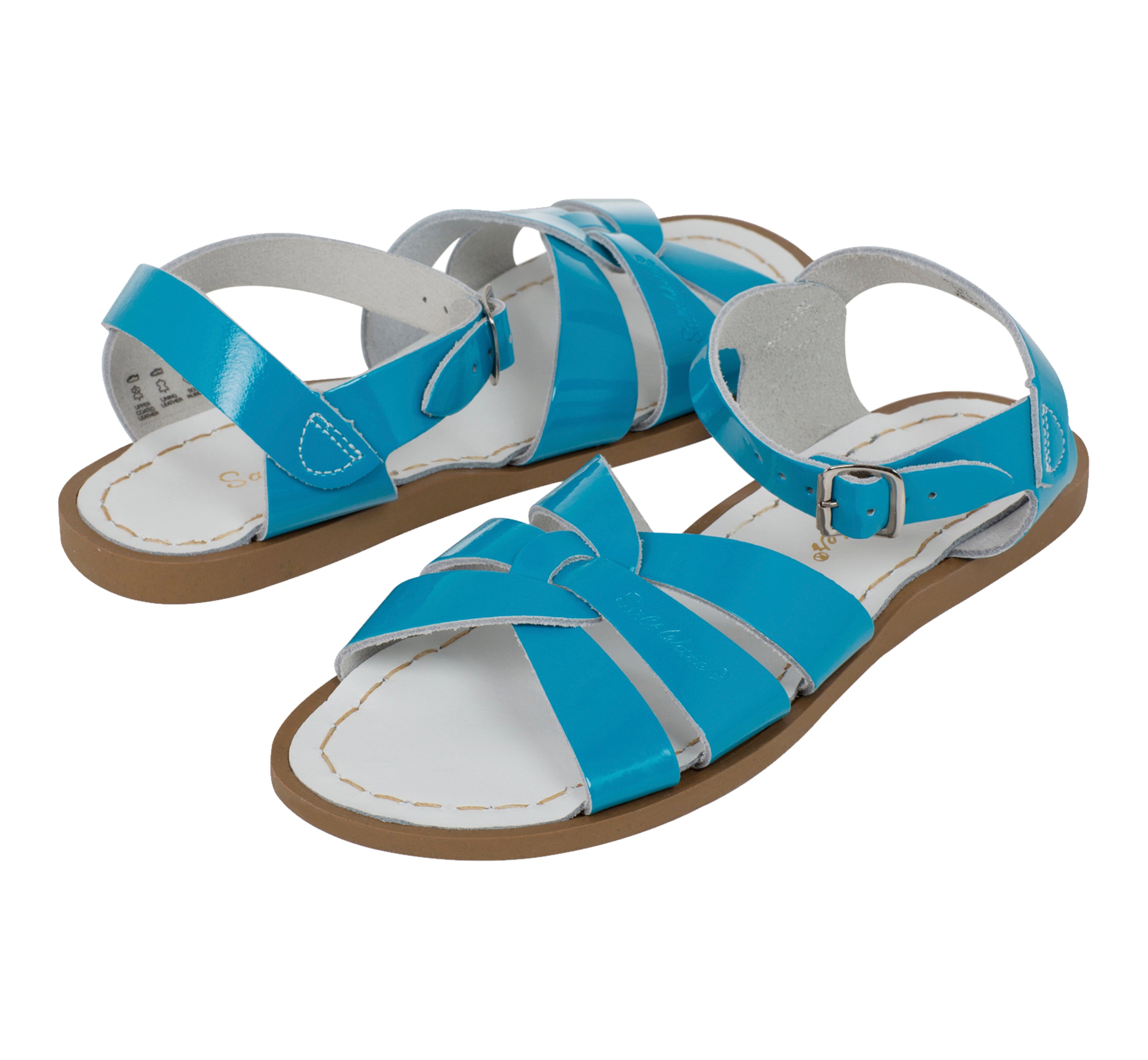 Original Shiny Turquoise Kids Sandal - Salt-Water Sandals UK