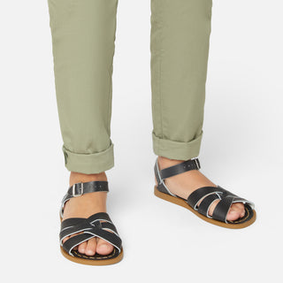 Original Black Kids Sandal - Kids Vulcanised Sole Sandals - Salt-Water Sandals UK