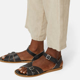 Classic Black Womens Sandal - Available in Larger Sizes - Salt-Water Sandals UK
