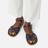 Classic Navy Womens Sandal - Women's Double Buckle Sandals - Salt-Water Sandals UK