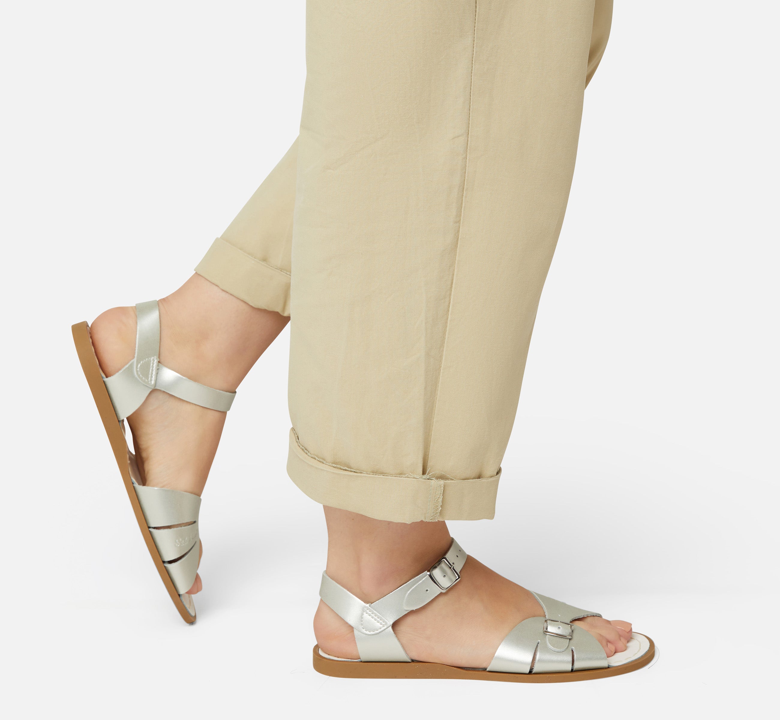 Silver saltwater sandals on sale