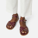 Classic Claret Womens Sandal - Women's Double Buckle Sandals - Salt-Water Sandals UK