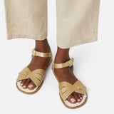 Classic Gold Womens Sandal - Women's Double Buckle Sandals - Salt-Water Sandals UK