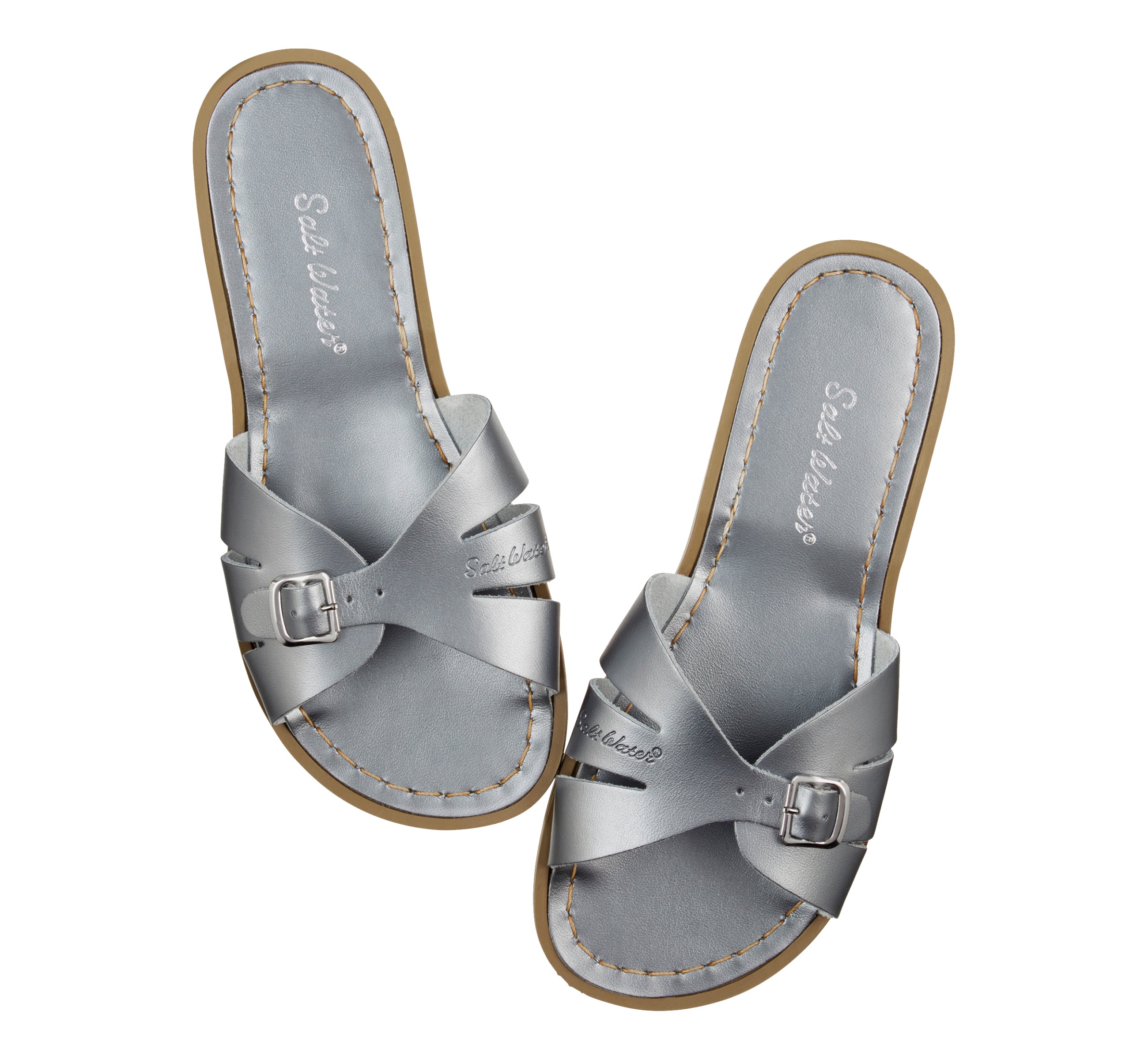 Classic Slide Pewter Womens Sandal - Salt-Water Sandals UK