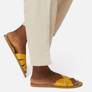 Classic Slide Mustard Womens Sandal - Women's Wide Fit Sandals - Salt-Water Sandals UK