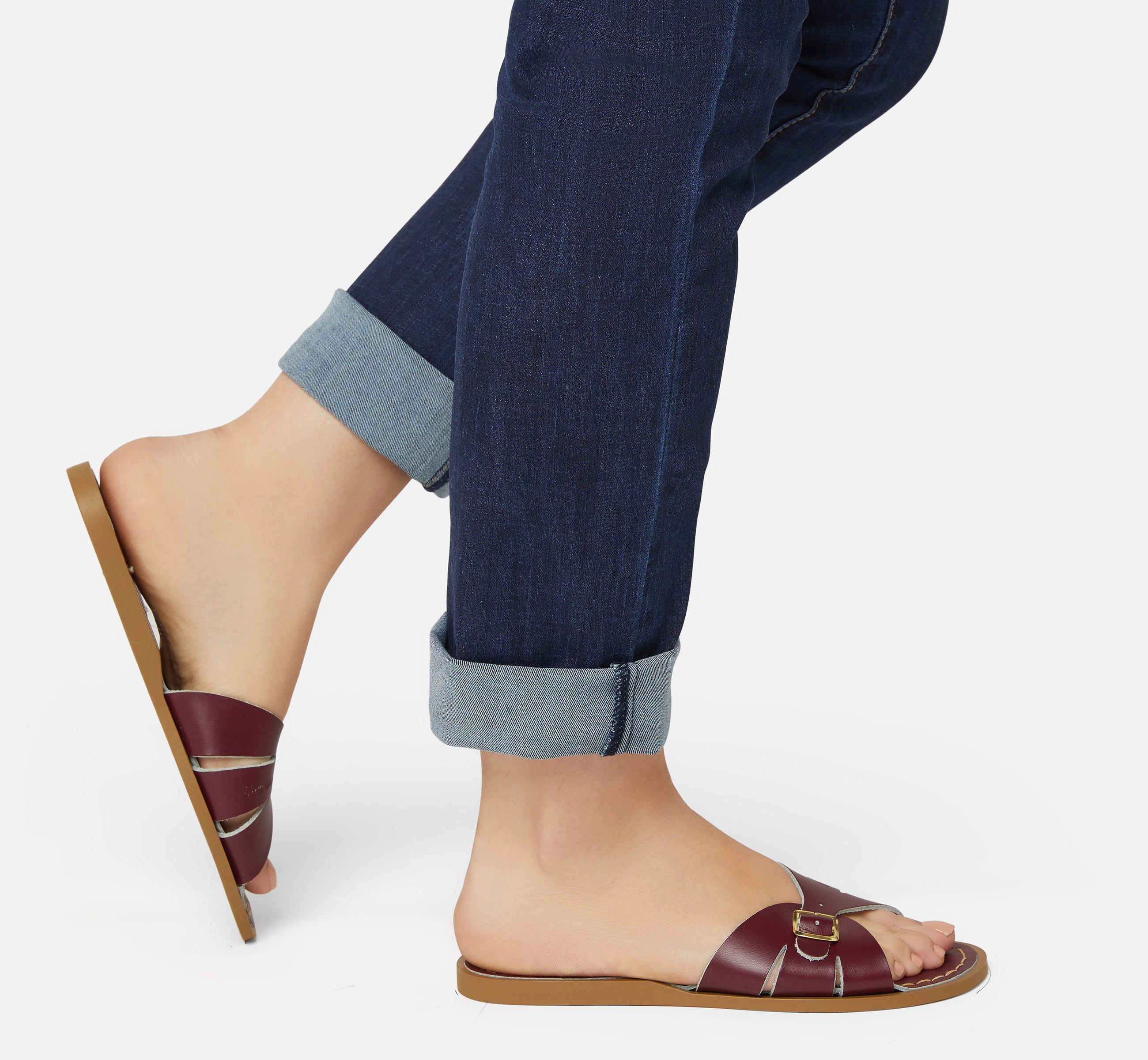 Classic Slide Claret Womens Sandal - Salt-Water Sandals UK