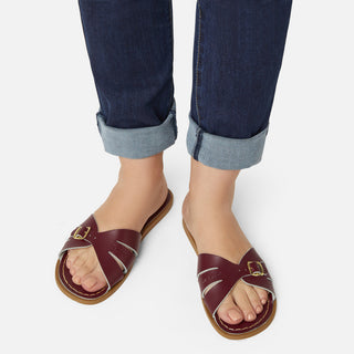 Classic Slide Claret Womens Sandal - Women's Slider Sandals - Salt-Water Sandals UK