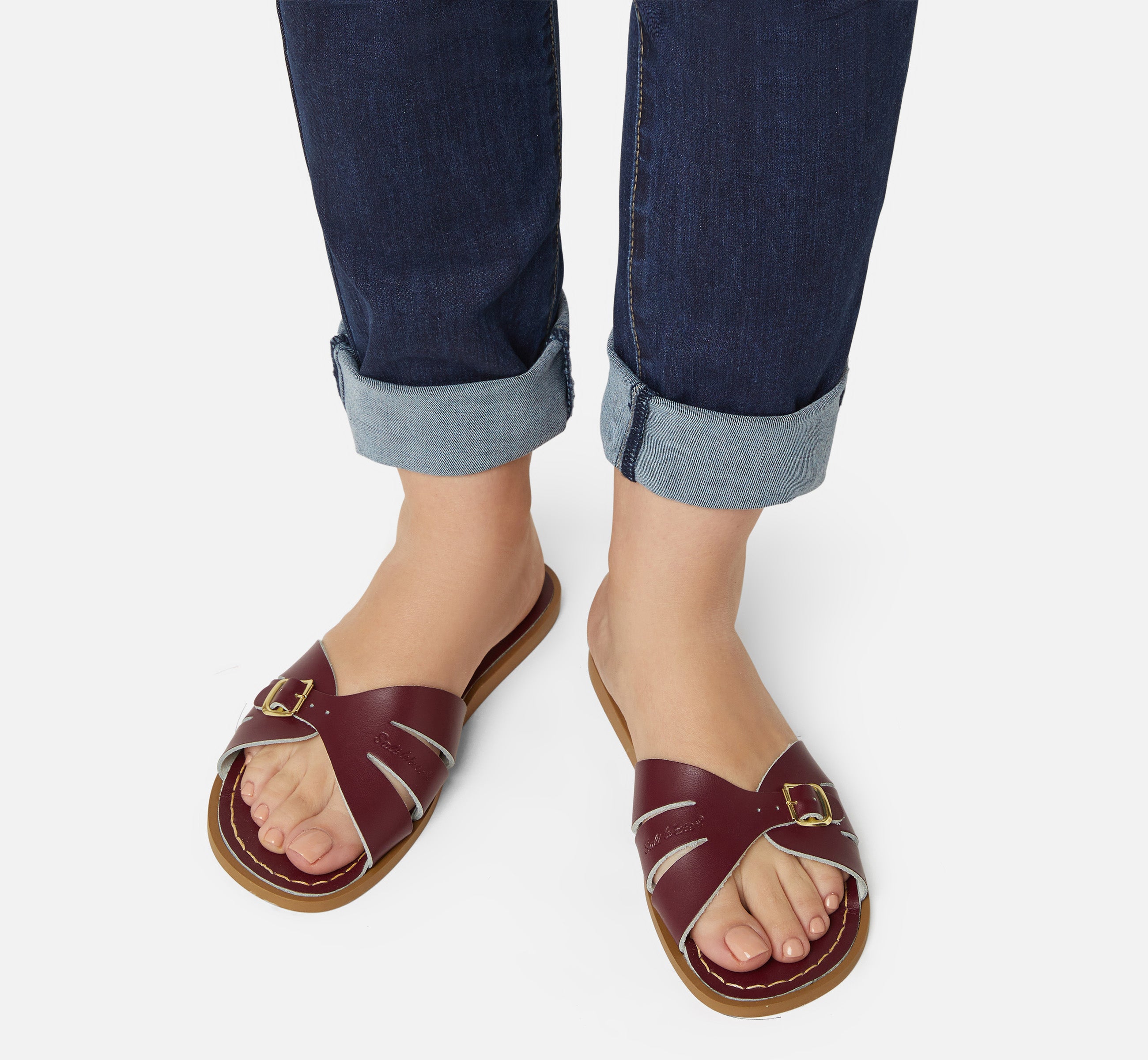 Classic Slide Claret Womens Sandal - Salt-Water Sandals UK