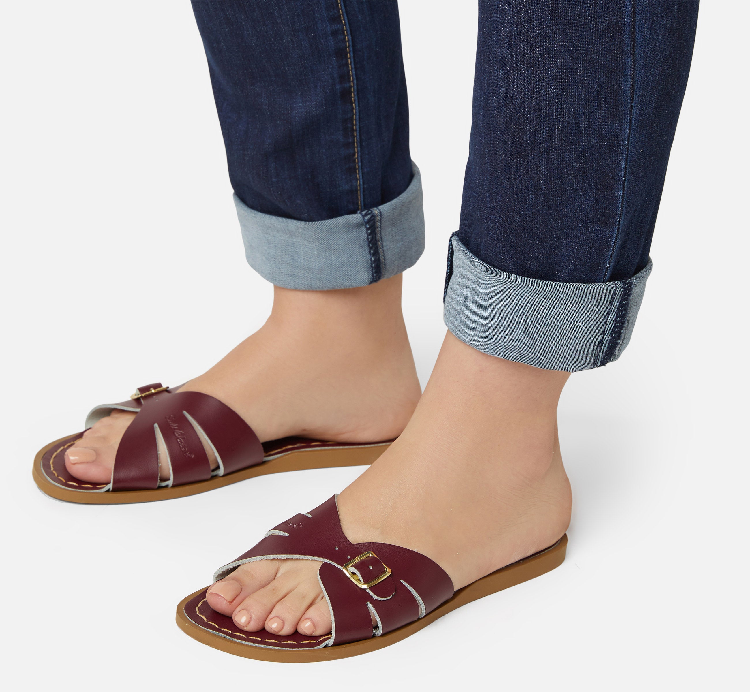 Classic Slide Claret Womens Sandal - Salt-Water Sandals UK